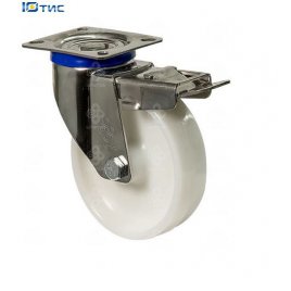 Колеса поворотные Серия 46 Norma Inox с крепежной панелью и тормозом